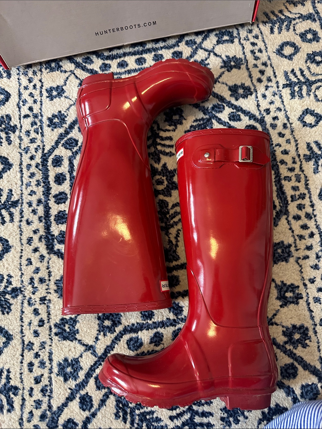 Red Glossy Hunter Boots — image 2 of 8